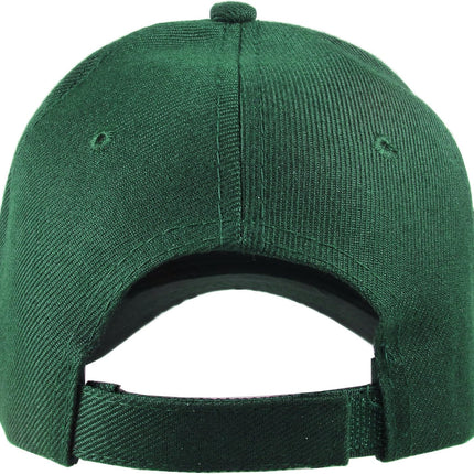 Plain Baseball Cap Adjustable Back Strap 3 PC