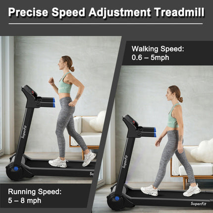 3HP Electric Folding Treadmill with Bluetooth Speaker