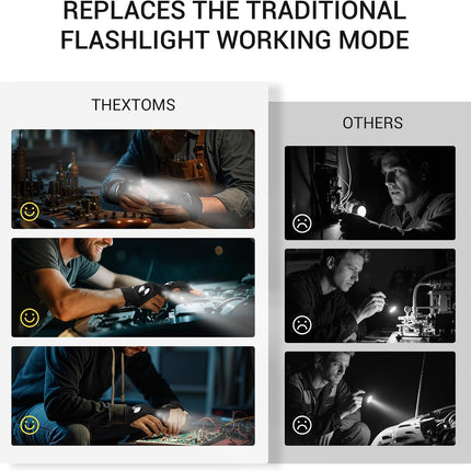 LED Flashlight Gloves,Christmas Birthday Gifts for Men Dad Him Boyfriend Husband,Stocking Stuffers for Men, Cool Gadget Hands Free Lights for Repairing Fishing Camping