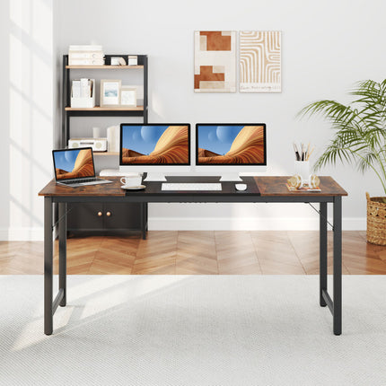 63 Inch Modern Splice Computer Desk with Heavy Duty Steel Frame