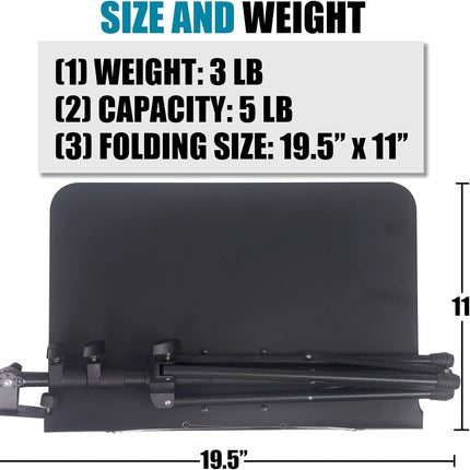 Sheet Music Stand Lightweight with Carrying Bag - Iron Panel, Portable Dual Use Desktop Book Stand