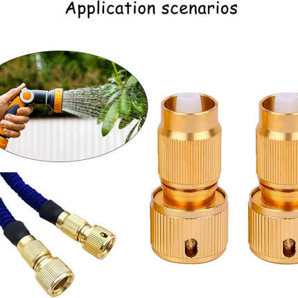 2Pcs Garden Expandable Hose Repair Kits Aluminium Adapter Water Hose Connector Expandable Garden Hose Repair