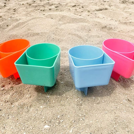 Beach Cup Holder, Keep Drinks Stable and Out of Sand, 4 Pack