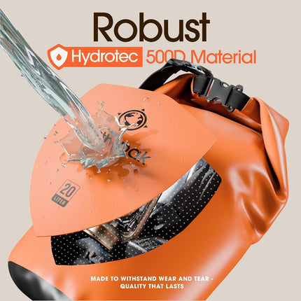 Waterproof Dry Bag - Roll Top Waterproof Backpack Sack Keeps Gear Dry for Kayak with Waterproof Phone Case