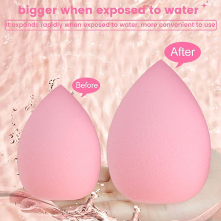 Skincare Face Wash Spa Headband and Wristband Set Makeup Sponges Set Face Soft Triangle Makeup Puff Sponge Pieces Powder Puff Women and Teen Girl Gifts Trendy Stuff （Purple）