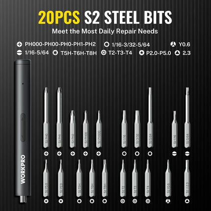 20-In-1 Mini Electric Screwdriver Set, Precision Screwdriver Set