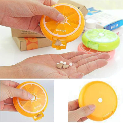 2PCS  Pill Cases Weekly Pill Organizer 7 Day Pill Box with 1Pcs Felt Storage Pouch Small Cute Pill Container
