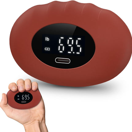 Hand Grip Strength Tester Trainer, Upgraded Rechargeable Electronic Hand Dynamometer up 395 Lbs (180Kg) Forearm - Gripper-Finger Grip Strengthener Exerciser, Stress Balls for Sport Home