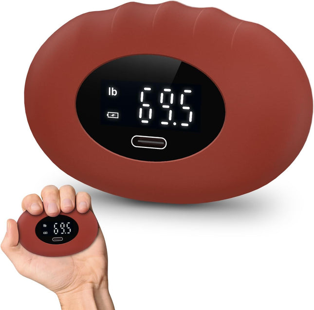 Hand Grip Strength Tester Trainer, Upgraded Rechargeable Electronic Hand Dynamometer up 395 Lbs (180Kg) Forearm - Gripper-Finger Grip Strengthener Exerciser, Stress Balls for Sport Home