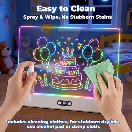 Led Drawing Board for Kids,16” Rechargeable Light Board,11 Modes