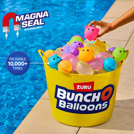 Bunch O Balloons Reusable Water Balloons - 4Pk: Pool Games for Kids, Silicone Material
