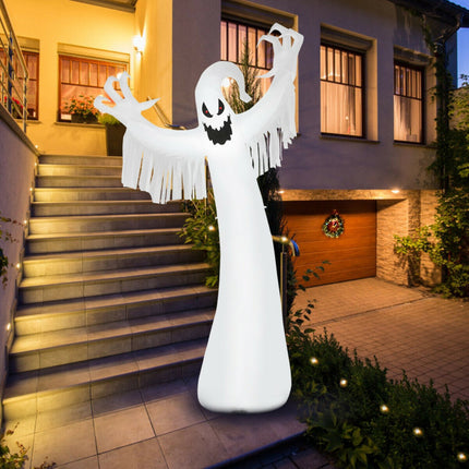 12 Feet Halloween Inflatable Spooky Ghost with Blower and LED Lights