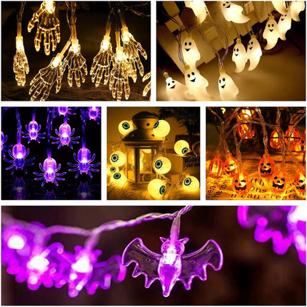 Halloween String Lights 10Ft 20 Leds Battery Operated Outdoor Decorations Bat Lights for Halloween Party Decor