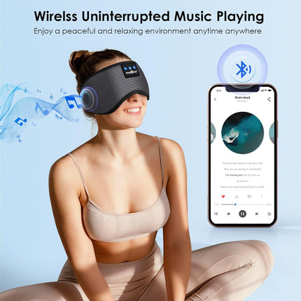 Sleep Headphones Bluetooth 5.4 Sleep Mask with HD Sound