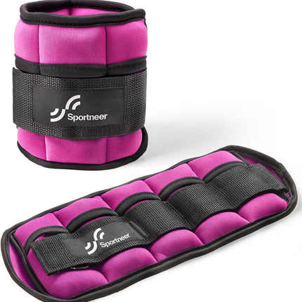 Adjustable Ankle Weights, 2-7 Lb per Pair, Removable Weights