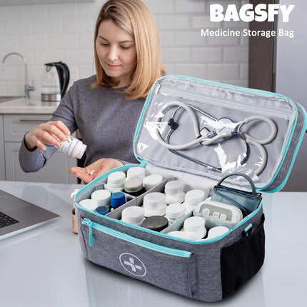 Medicine Bag, Large Medical Bag and First Aid Bag Empty for Travel