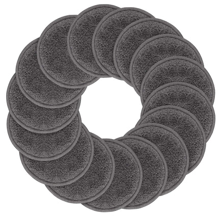 Reusable Makeup Remover Pads,Round 3.15Inch,16 Pack,Darkgrey