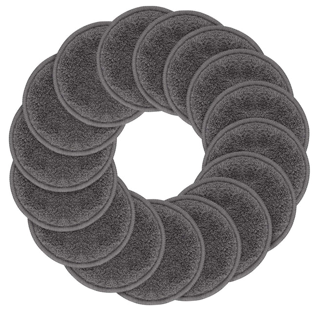 Reusable Makeup Remover Pads,Round 3.15Inch,16 Pack,Darkgrey