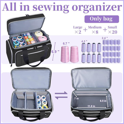 Sewing Supplies Organizer, Double Layer Sewing Storage Organizer