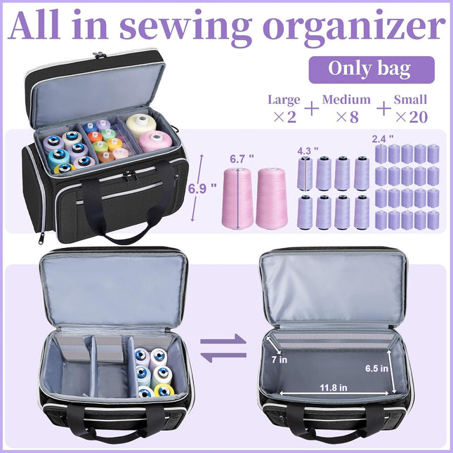 Sewing Supplies Organizer, Double Layer Sewing Storage Organizer