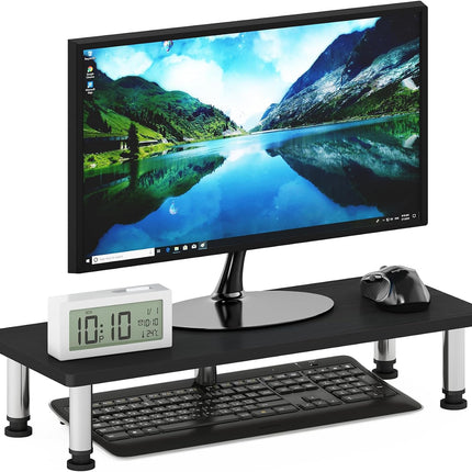 TURN-N-TUBE Toolless 23.6" Wide Monitor Stand Riser, Americano