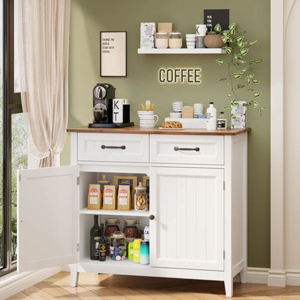 32'' Kitchen Storage Island with Drawer and Adjustable Shelf