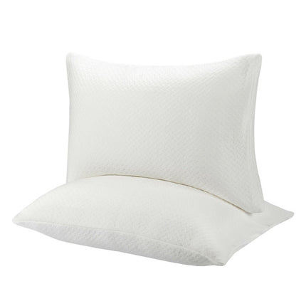 Set of 2 28 X18 Inch Shredded Memory Foam Bed Pillows with Bamboo Cooling Cover
