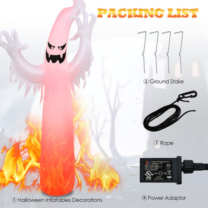 12 Feet Halloween Inflatable Decoration with Built-In LED Lights
