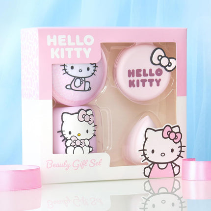 Beauty Accessories Set for Women Teens, Folding Hair Brush with Mirror, Makeup Sponge Holder, Makeup Remover Pads, Kawaii Gifts for Women, Wife, Girlfriend