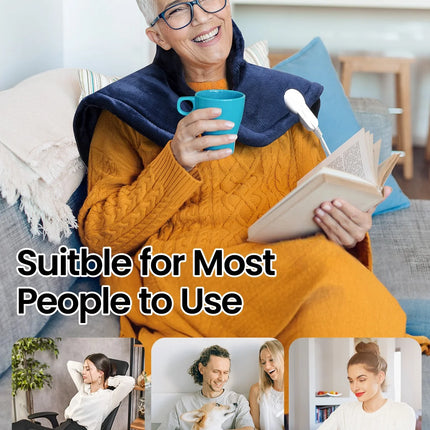 Extra Large Heating Pad for Shoulders Neck and Back, 9 Temperature Settings, Fsa Hsa Eligible, 19"X 24"，Birthday Mothers Day Gifts for Women Men, Blue