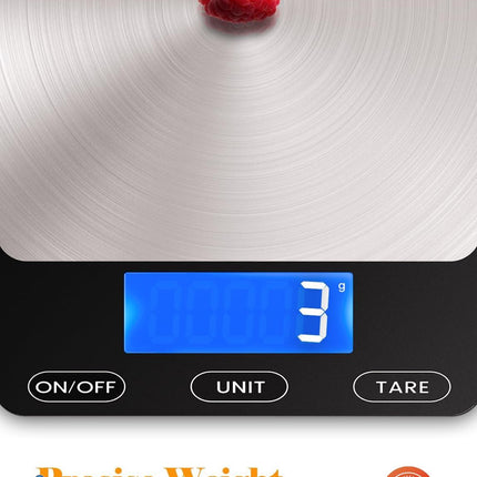 Food Scale -33Lb Digital Kitchen Scale for Food Ounces Grams Rechargeable 304