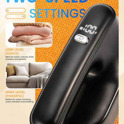Fabric Shaver for Clothing，Rechargeable Lint Shaver with 2.7In Large Shaving Head, 6-Leaf Blades & LED Display,2-Speed Sweater Shavers to Remove Pilling from Clothes, Furniture, Sofa, Blanket