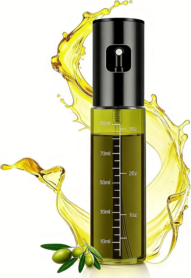 Oil Sprayer for Cooking,Olive Oil Sprayer100Ml Light-Blocking Glass,Black