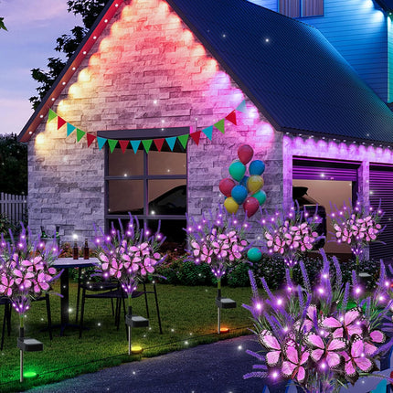 Solar Garden Lights 4Pack Solar Flowers Lights Outdoor