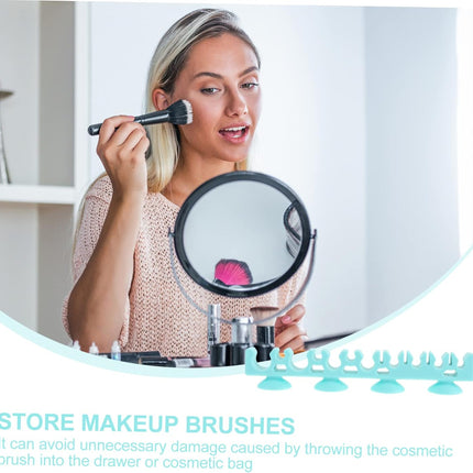 Cosmetic Brush Storage Rack 1Pc Silicone Makeup Brush Paint Silicone Holder Makeup Storage Organizer Box Drying Shelf Holder Organizer Desk