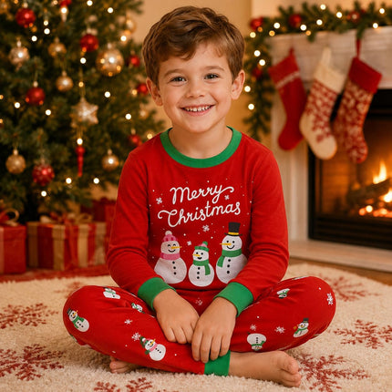 Kids Christmas Pajamas Toddler Boys Girls Sleepwear 2 Piece Pjs Clothes Set