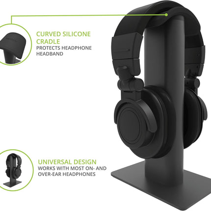Living H2 Premium Headphone Stand - Black