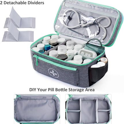 Medicine Bag, Large Medical Bag and First Aid Bag Empty for Travel