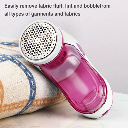 Electric Lint Remover, USB Rechargeable Fabric Shaver for Clothes, Cordless Sweater Defuzzer with 3 Stainless Steel Blades, Portable Bobble & Fuzz Remover, Red