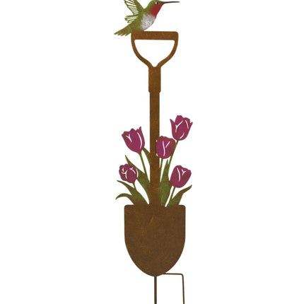 Rustic Shovel Metal Garden Flower Stake