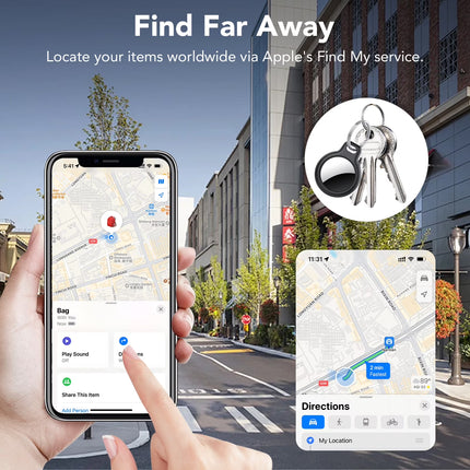 Air Tracker Tag, Bluetooth Tracker-4Pack, Bluetooth Item Finder Compatible with Apple Find My (Ios Only), IP68 Waterproof, Replaceable Battery, Item Locator for Keys/Bags/Wallets Black, FCC Approved