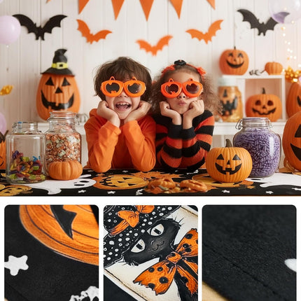 Table Runner for Halloween,72 Inches Pumpkin Table Decoration