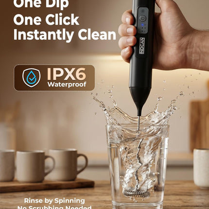 Rechargeable Milk Frother Handheld, Electric Coffee Frother Wand