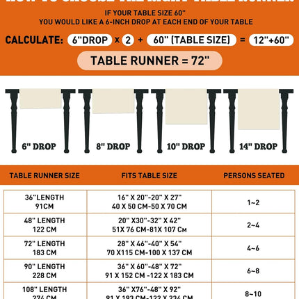 Table Runner for Halloween,72 Inches Pumpkin Table Decoration