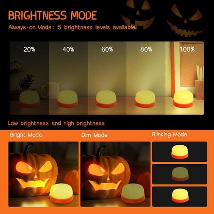 Halloween Pumpkin Lights, LED Pumpkin Lights with Remote and Timer,Jack-O-Lantern Light for Halloween Decor,Battery Operated, Bright Flickering Flameless Candle Set 6 Pack