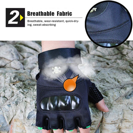LED Flashlight Gloves, Half Finger Lighted Gloves Gifts for Men Women, Flashlight Gloves with 8 Leds Stocking Stuffers Cool Gadgets Christmas Birthday Gifts for Men and Women
