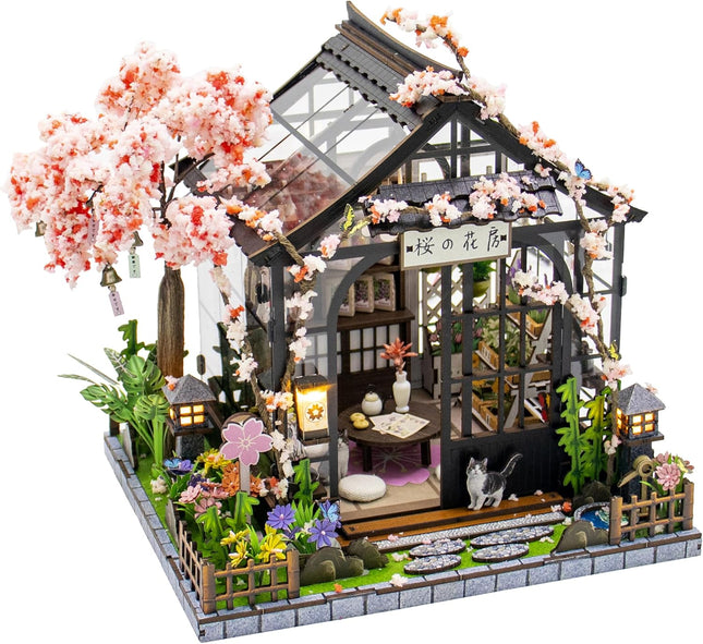 DIY Miniature House Kit, 3D Wooden Puzzle Book Nook Craft