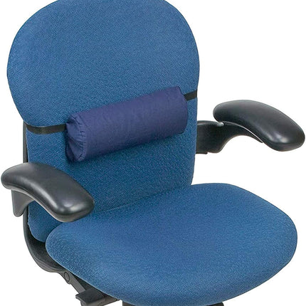 Lumbar Roll Back Support Cushion Pillow, Half-Moon Size, Navy