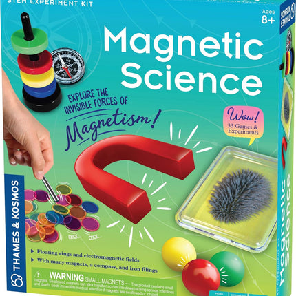 Thames & Kosmos Magnetic Science | 33 STEM Experiments | Ages 8+ | Learn about Earth’S Magnetic Poles | Discover How Invisible Magnetic Fields Work | Full-Color 48-Page Manual