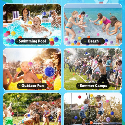 60 Pcs Reusable Water Balloons for Kids